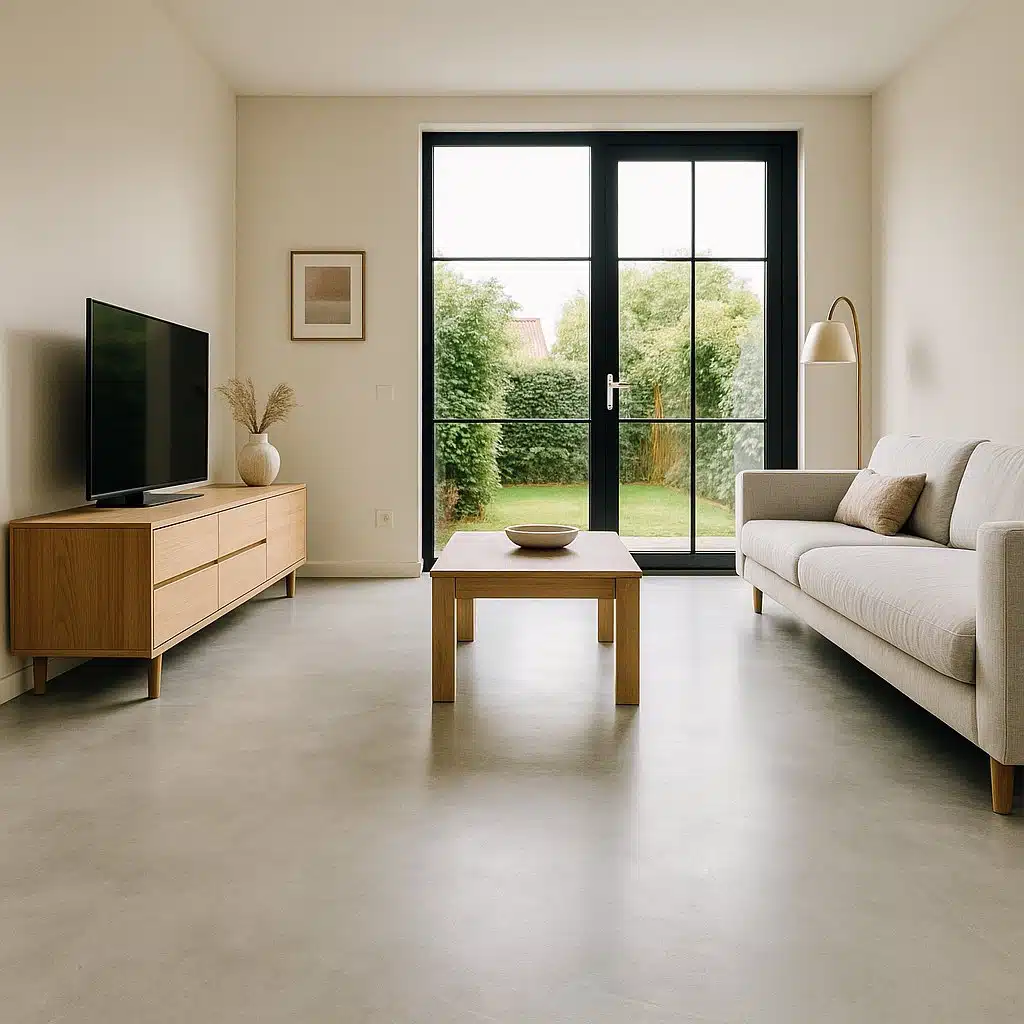 Betonlook vloer woonhuis Dongen