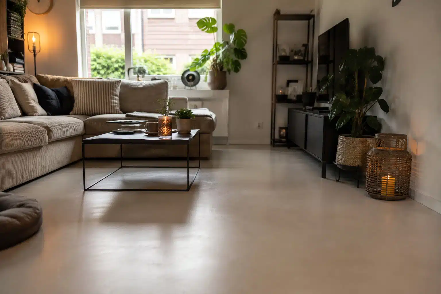 Gietvloer Breda woonkamer