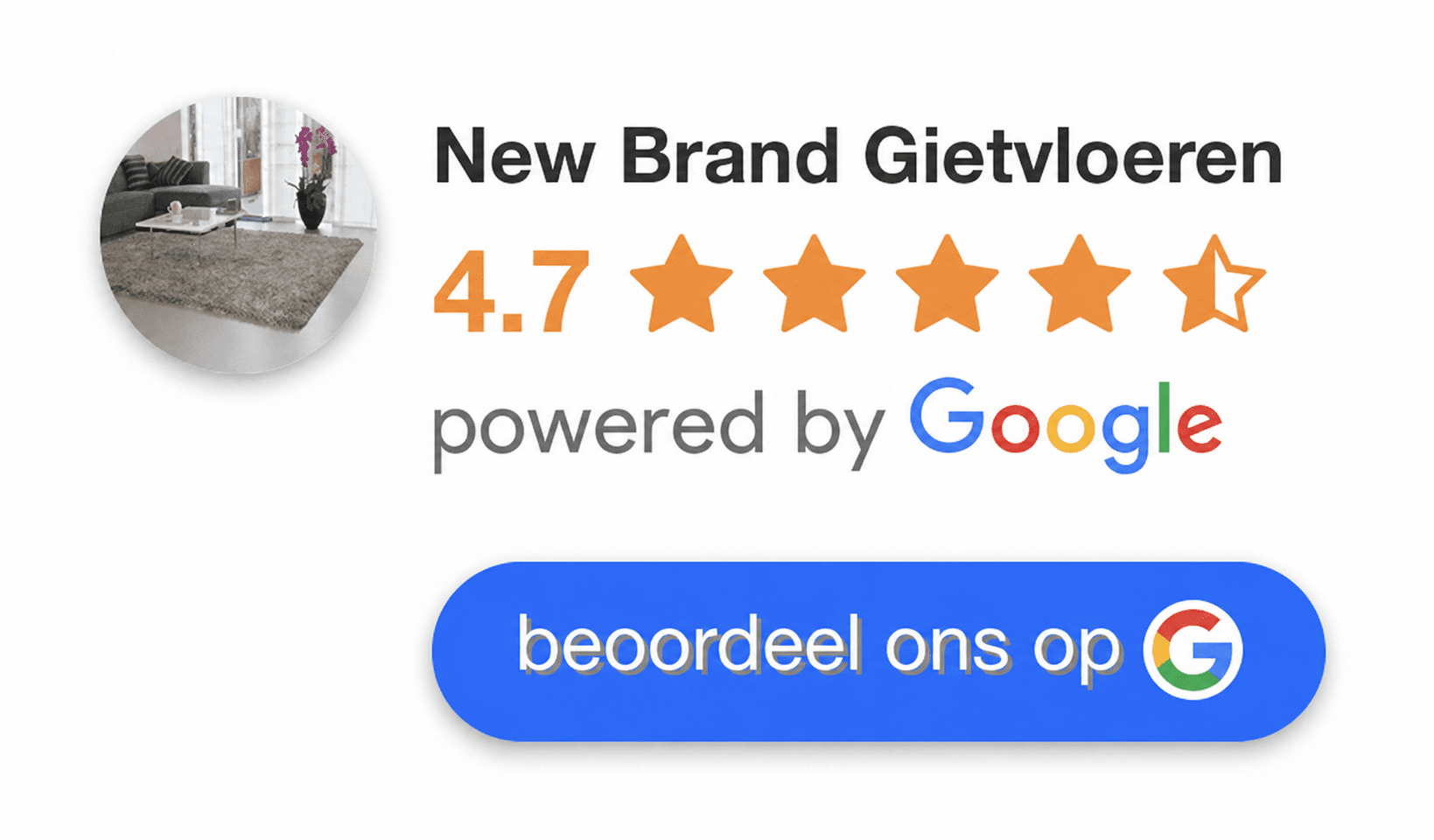 google-reviewsscore_newbrand Gietvloer bedrijf met goede klantreviews
